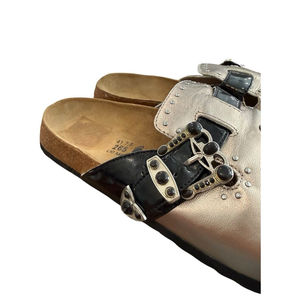 Birkenstock Betula Rocko, Pewter Studded Clog Sandals 41, US 10 M8 EUC Western - Picture 5 of 8